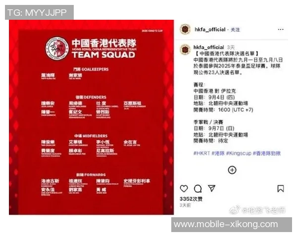中国香港足球队公布亚预赛大名单陈晋一李小恒安永佳等球员入选 中国香港足球队公布亚预赛大名单陈晋一李小恒安永佳等球员入选